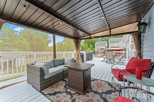 509 N Oak St, Lincolnton, NC 28092 - deck featuring an outdoor living space