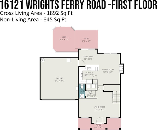 16121 Wrights Ferry Rd, Charlotte, NC 28278 - view of room layout