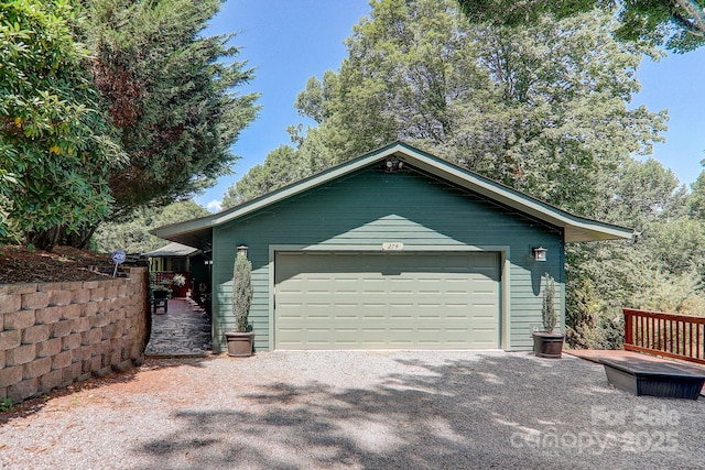 274 Slippery Rock Rd, Waynesville, NC 28785 - garage with gravel driveway