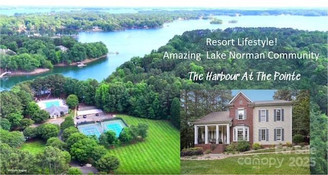134 Lake Spring Loop, Mooresville, NC 28117 - drone / aerial view of a large body of water