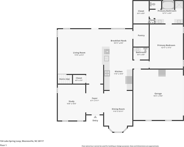 134 Lake Spring Loop, Mooresville, NC 28117 - property floor plan