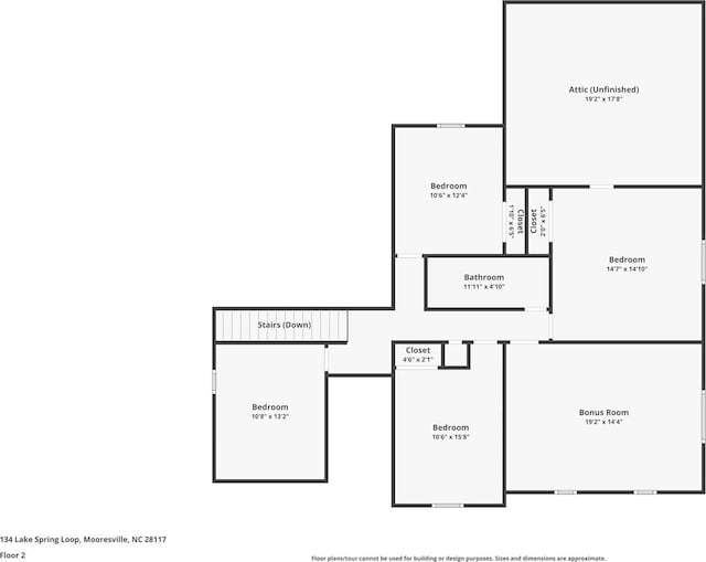 134 Lake Spring Loop, Mooresville, NC 28117 - room layout
