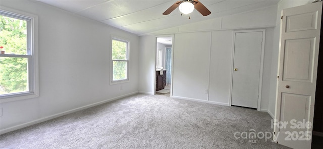 6140 Barclay Ln, Clover, SC 29710 - unfurnished bedroom with lofted ceiling, carpet flooring, baseboards, a closet, and connected bathroom