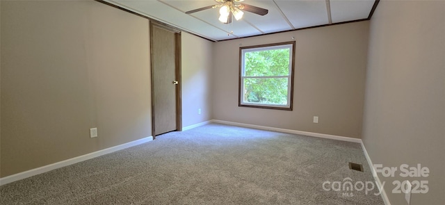 6140 Barclay Ln, Clover, SC 29710 - carpeted empty room with a ceiling fan and baseboards
