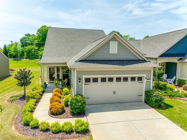 4511 Middlebury Ln, Fort Mill, SC 29715 - view of front of home with roof with shingles, driveway, a garage, and a front lawn