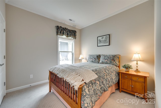 4511 Middlebury Ln, Fort Mill, SC 29715 - bedroom with light carpet, ornamental molding, and baseboards