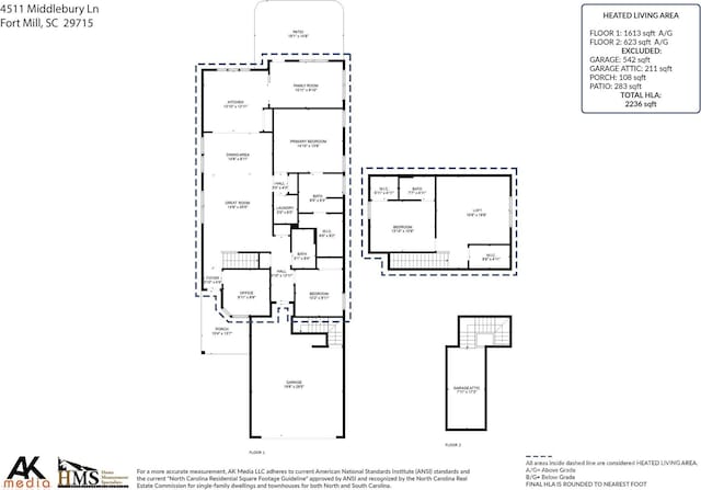 4511 Middlebury Ln, Fort Mill, SC 29715 - home floor plan