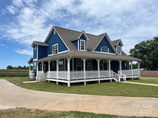 4830 Chesnee Rd, Rutherfordton, NC 28139 - farmhouse-style home featuring covered porch and a shingled roof