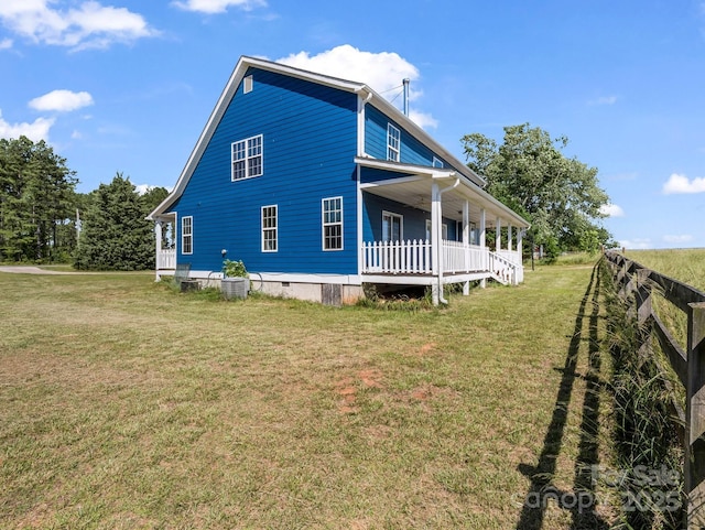 4830 Chesnee Rd, Rutherfordton, NC 28139 - view of side of property featuring a porch and a yard