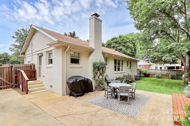 5929 Brookhaven Rd, Charlotte, NC 28210 - view of patio with central air condition unit and outdoor dining area