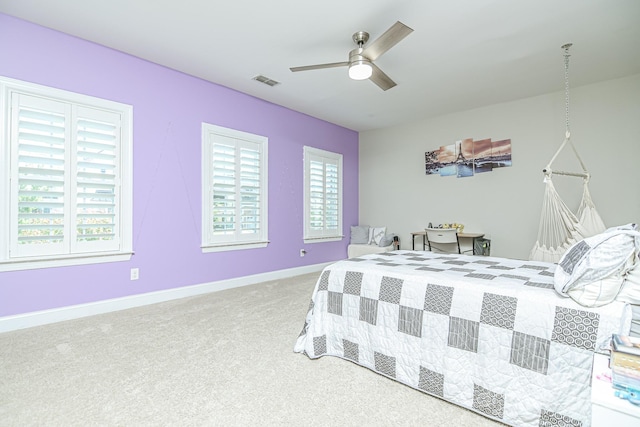 424 Cassia Ct, Fort Mill, SC 29708 - bedroom featuring carpet, ceiling fan, and baseboards