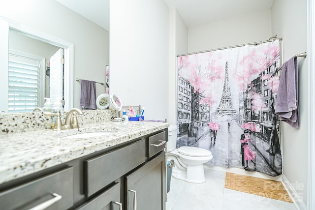 424 Cassia Ct, Fort Mill, SC 29708 - full bath featuring vanity, toilet, and tile patterned flooring