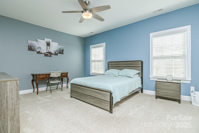 424 Cassia Ct, Fort Mill, SC 29708 - carpeted bedroom featuring baseboards and a ceiling fan