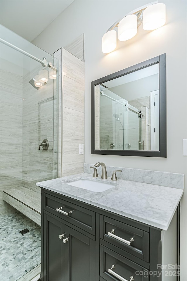 424 Cassia Ct, Fort Mill, SC 29708 - bathroom with vanity and a shower stall