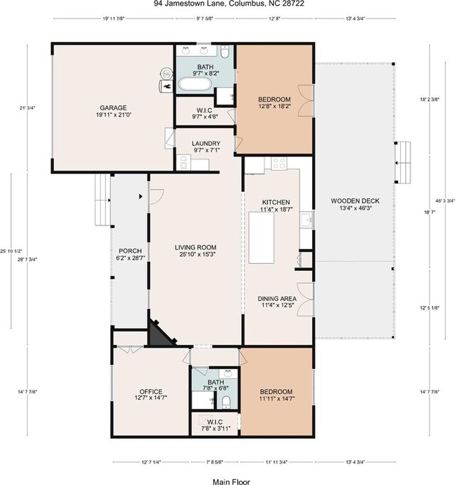94 Jamestown Ln, Columbus, NC 28722 - room layout