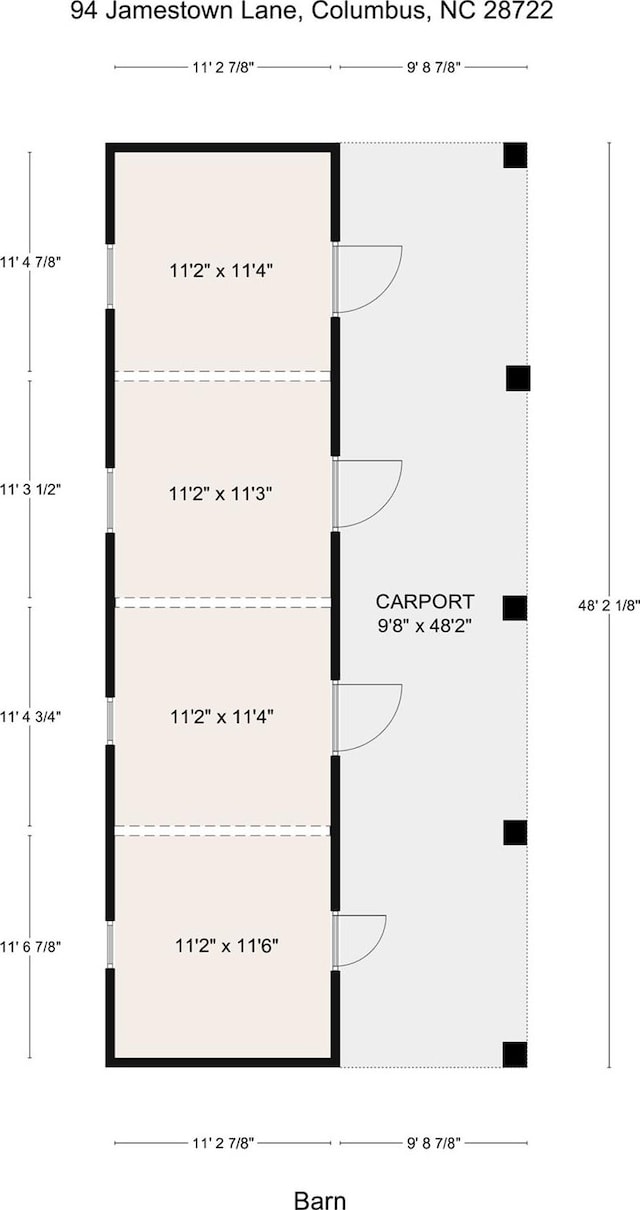 94 Jamestown Ln, Columbus, NC 28722 - room layout