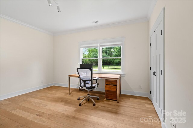 94 Jamestown Ln, Columbus, NC 28722 - office space featuring light wood-style floors, ornamental molding, and baseboards