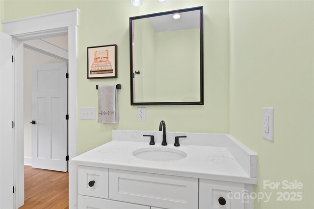 94 Jamestown Ln, Columbus, NC 28722 - bathroom featuring vanity and wood finished floors