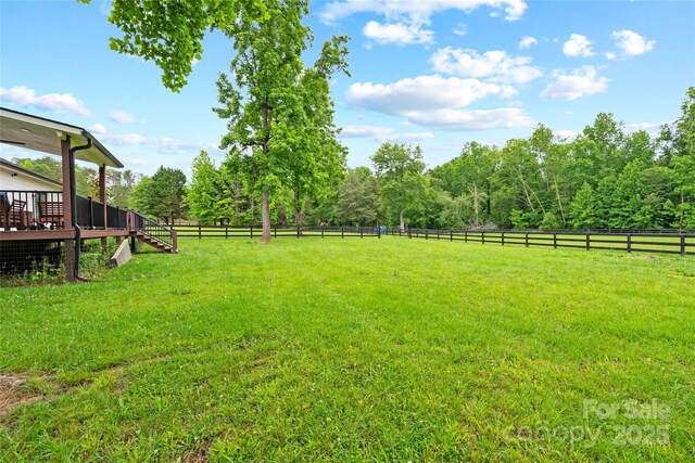 94 Jamestown Ln, Columbus, NC 28722 - view of yard featuring a deck and stairs