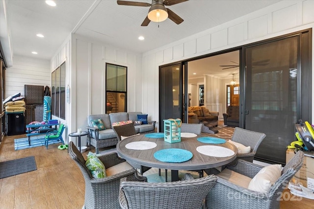 867 Bellegray Rd, Clover, SC 29710 - view of patio / terrace with ceiling fan and an outdoor hangout area