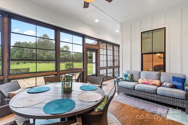 867 Bellegray Rd, Clover, SC 29710 - sunroom / solarium with an outdoor living space and ceiling fan