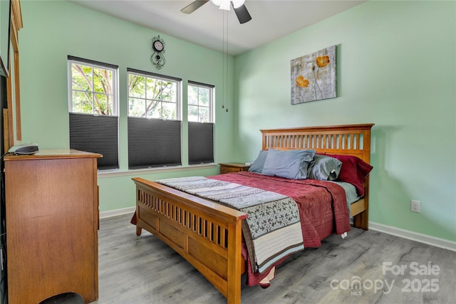 1017 Quail Run Ct, Indian Land, SC 29707 - bedroom featuring wood finished floors, baseboards, and ceiling fan