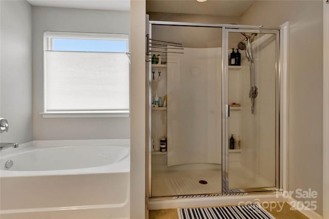 1017 Quail Run Ct, Indian Land, SC 29707 - full bathroom with a shower stall and a garden tub