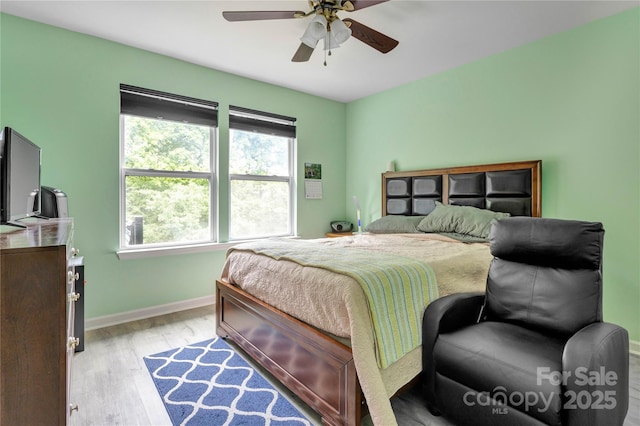 1017 Quail Run Ct, Indian Land, SC 29707 - bedroom featuring light wood-type flooring, baseboards, and a ceiling fan