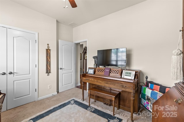 163 Carmen Way, Lancaster, SC 29720 - bedroom with carpet flooring, baseboards, and ceiling fan