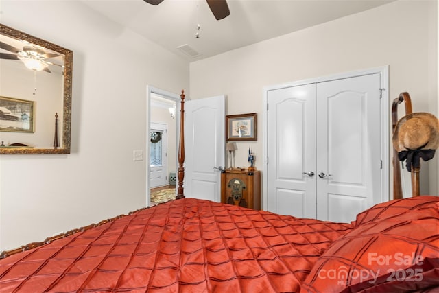 163 Carmen Way, Lancaster, SC 29720 - bedroom featuring a closet and ceiling fan