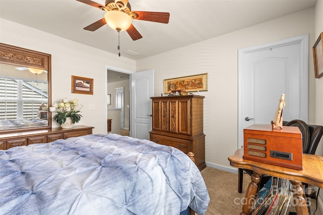 163 Carmen Way, Lancaster, SC 29720 - bedroom with carpet floors, baseboards, and ceiling fan