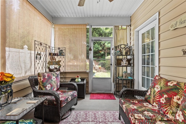 163 Carmen Way, Lancaster, SC 29720 - sunroom / solarium featuring ceiling fan