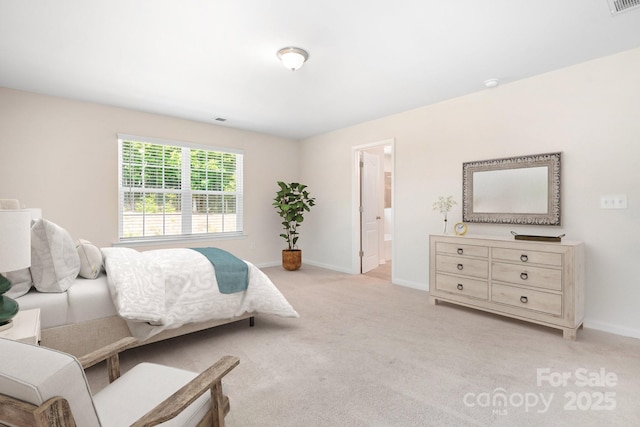 14611 Murfield Ct, Charlotte, NC 28278 - bedroom with baseboards, light colored carpet, and connected bathroom