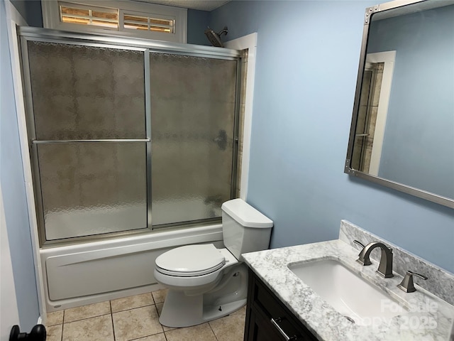 488 John Swofford Rd, Nebo, NC 28761 - full bath with vanity, tile patterned flooring, combined bath / shower with glass door, and toilet