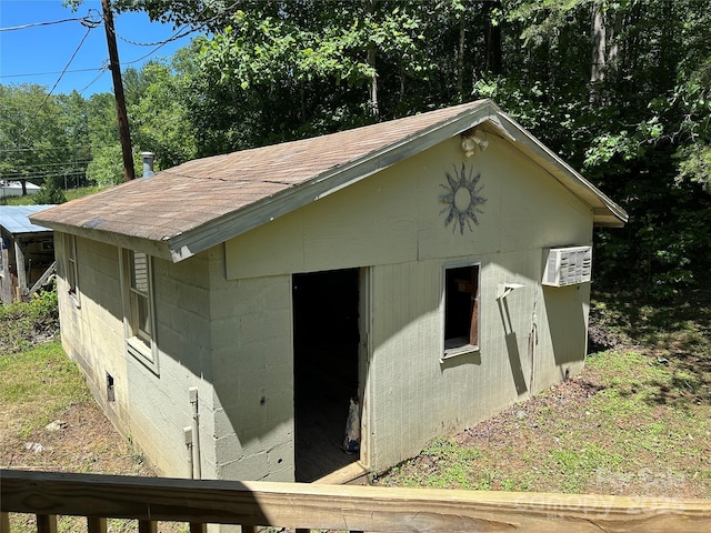 488 John Swofford Rd, Nebo, NC 28761 - view of side of property with roof with shingles and concrete block siding