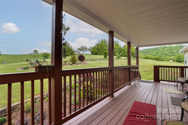 3690 Penland Rd, Spruce Pine, NC 28777 - wooden terrace featuring a yard
