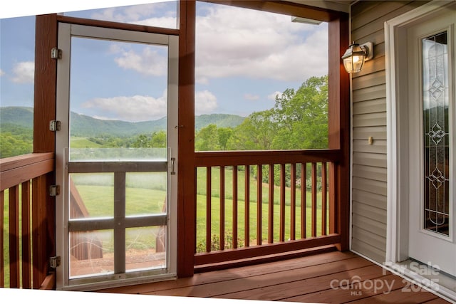 3690 Penland Rd, Spruce Pine, NC 28777 - wooden terrace with a mountain view
