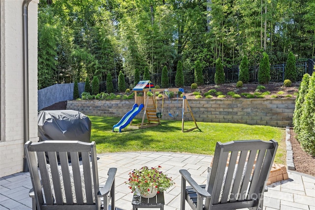 6013 Camile Ct, Charlotte, NC 28226 - view of patio / terrace with a playground