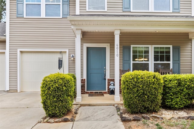 6010 Hawk View Rd, Waxhaw, NC 28173 - entrance to property featuring a porch, a garage, and driveway