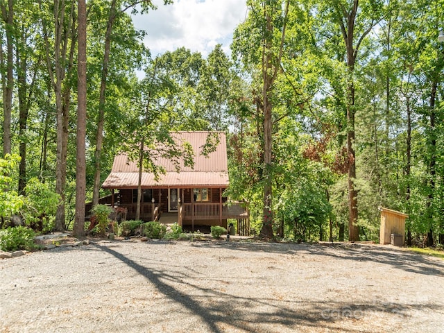 79 Acorn Ln, Rutherfordton, NC 28139 - view of front of property with covered porch and metal roof