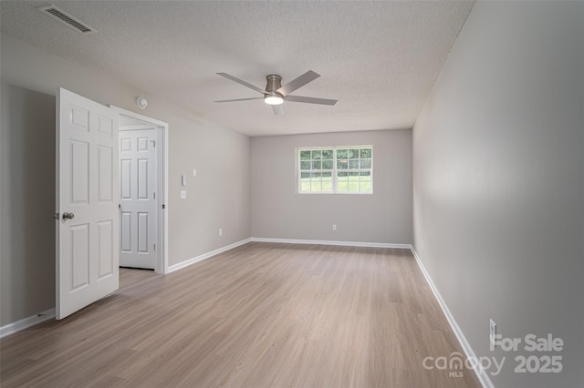 1520 28th St SW, Hickory, NC 28602 - unfurnished room with ceiling fan, light wood-style floors, a textured ceiling, and baseboards
