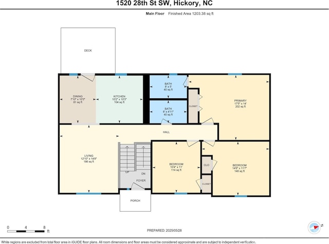 1520 28th St SW, Hickory, NC 28602 - room layout