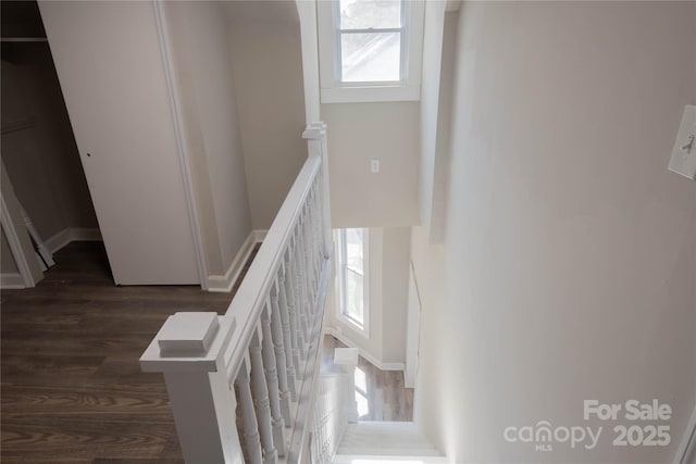 112 Hampton St, Chester, SC 29706 - stairway featuring wood finished floors and baseboards