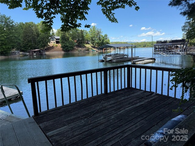 333 Lentz Landing Ln, Nebo, NC 28761 - dock with a water view and boat lift