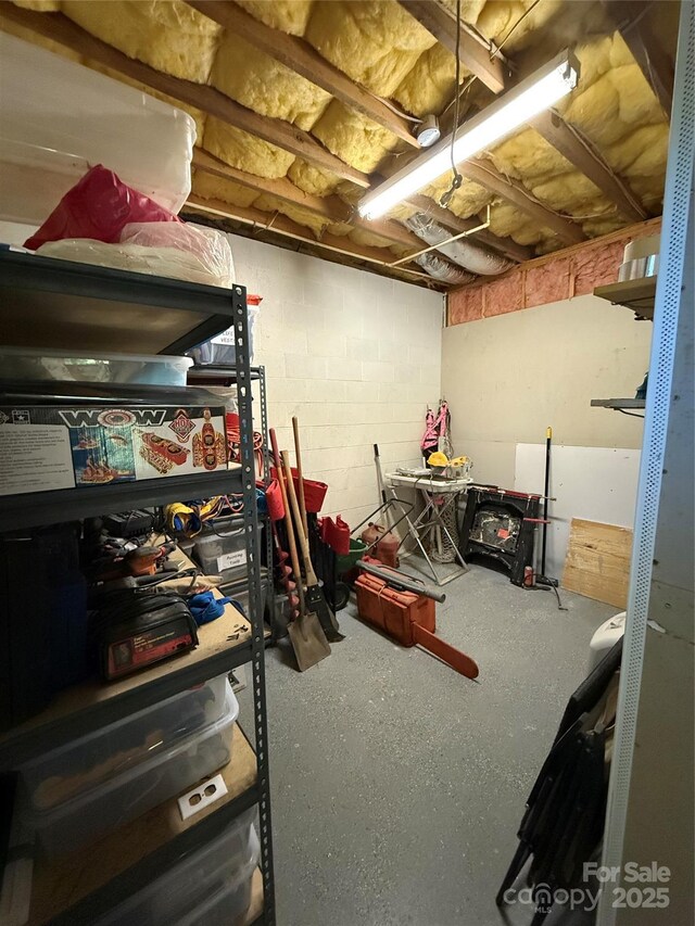 333 Lentz Landing Ln, Nebo, NC 28761 - basement featuring concrete block wall