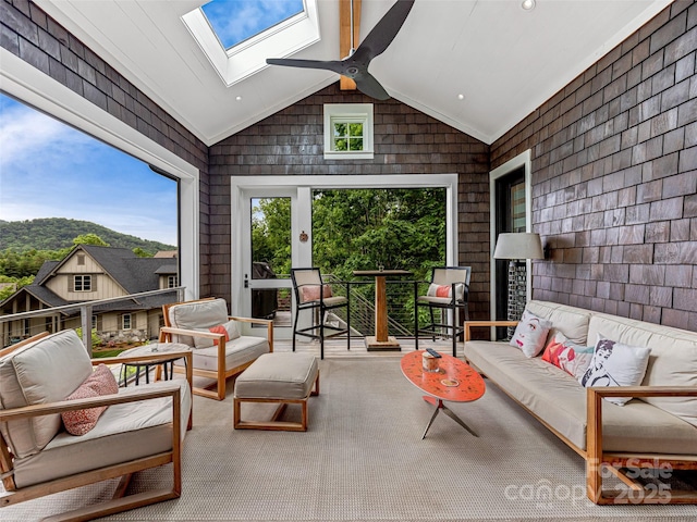 3 Bayonne Trl, Asheville, NC 28804 - sunroom with a skylight and lofted ceiling