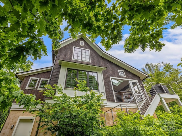 3 Bayonne Trl, Asheville, NC 28804 - view of front of house with stairway and a wooden deck