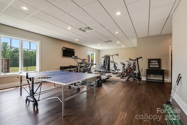 109 Oak Forest Dr, Kings Mountain, NC 28086 - recreation room with wood finished floors, baseboards, and recessed lighting