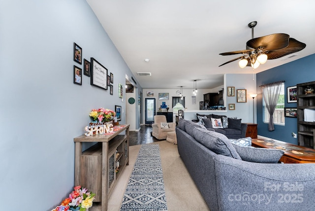 189 Fesperman Cir, Troutman, NC 28166 - living area featuring a ceiling fan
