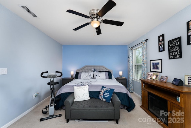 189 Fesperman Cir, Troutman, NC 28166 - bedroom with carpet floors, baseboards, and ceiling fan